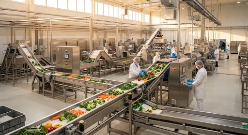 Commercial onion sorting line